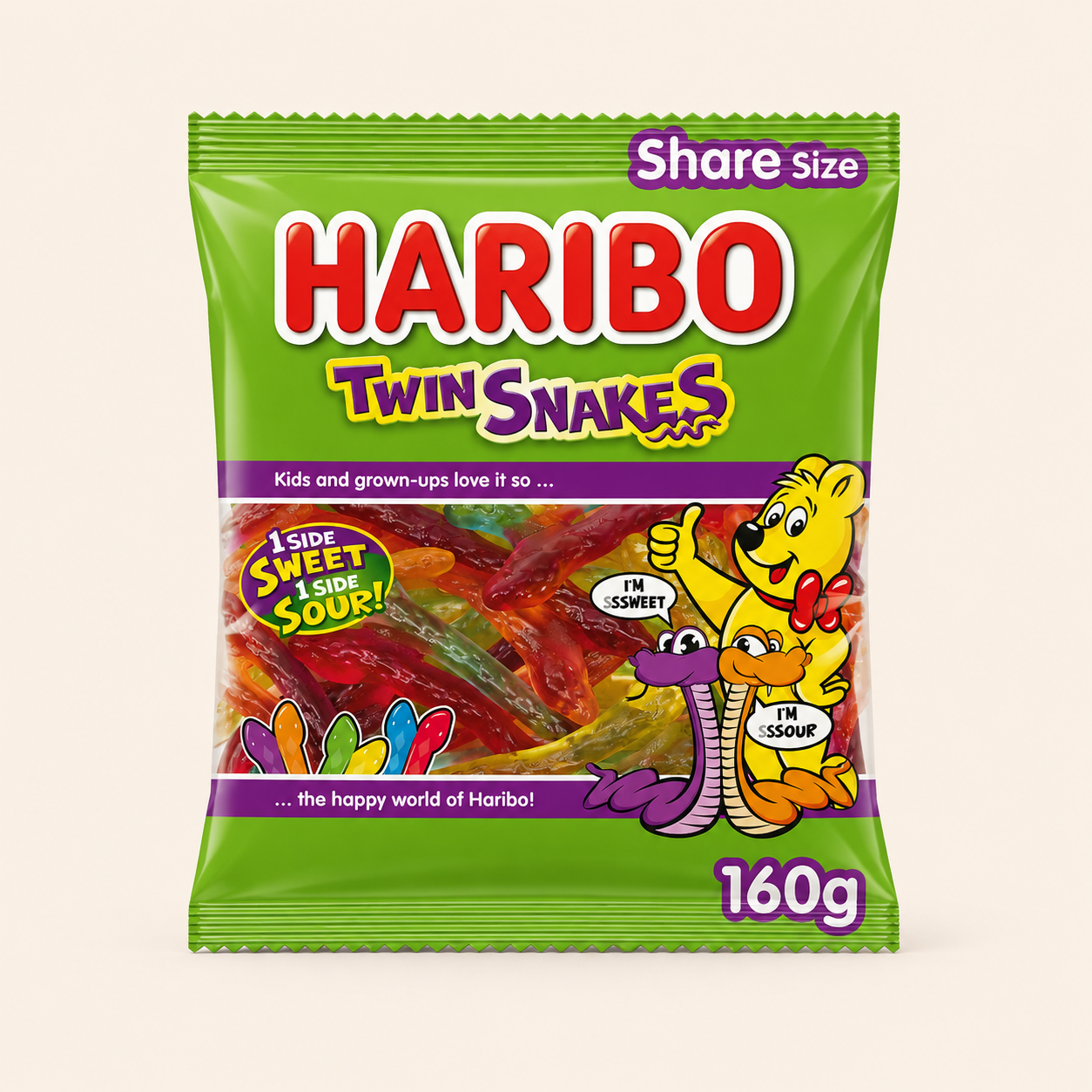 Haribo Twin Snakes 160g